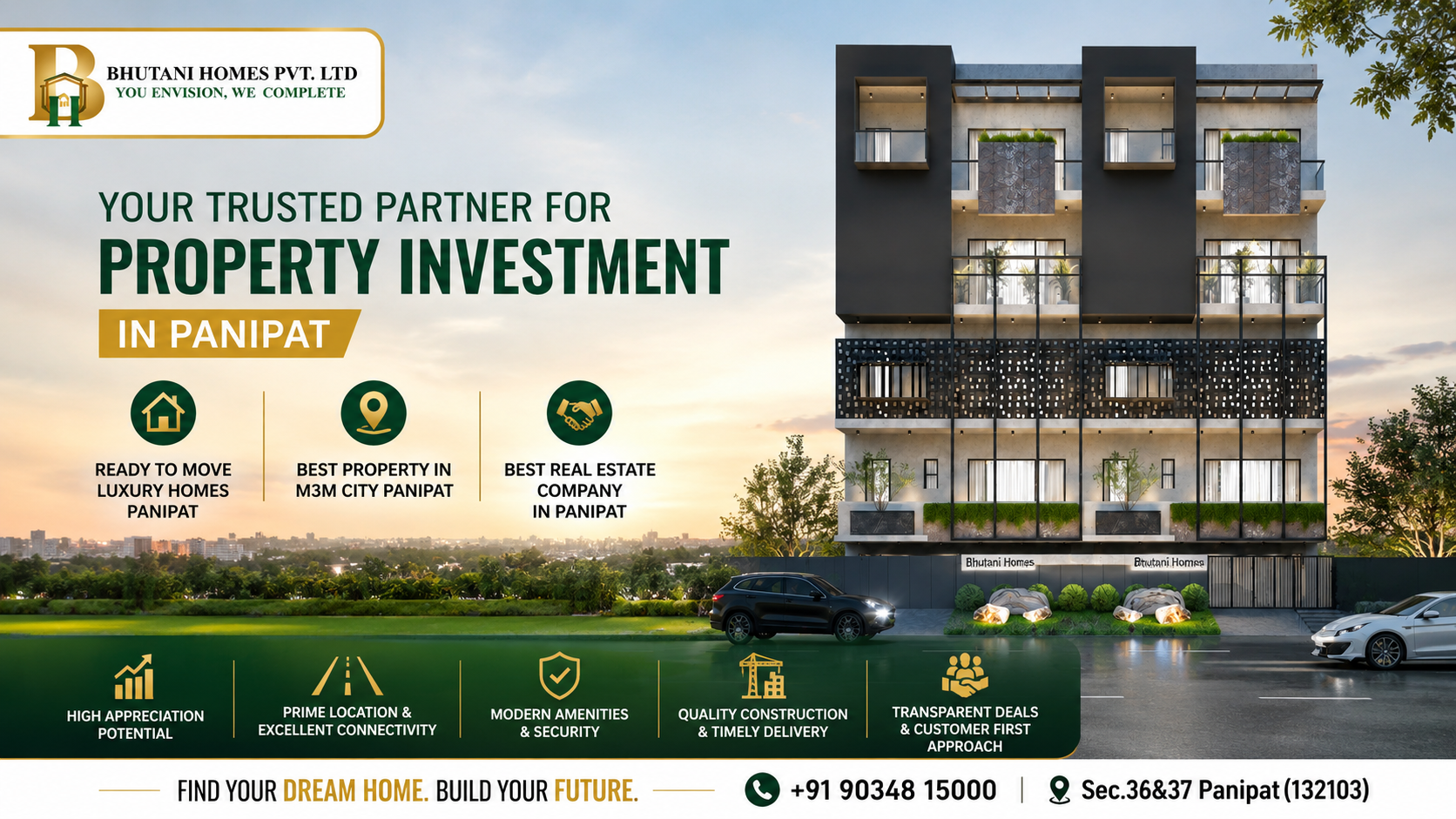 Best Real Estate Company in Panipat by Bhutani Homes